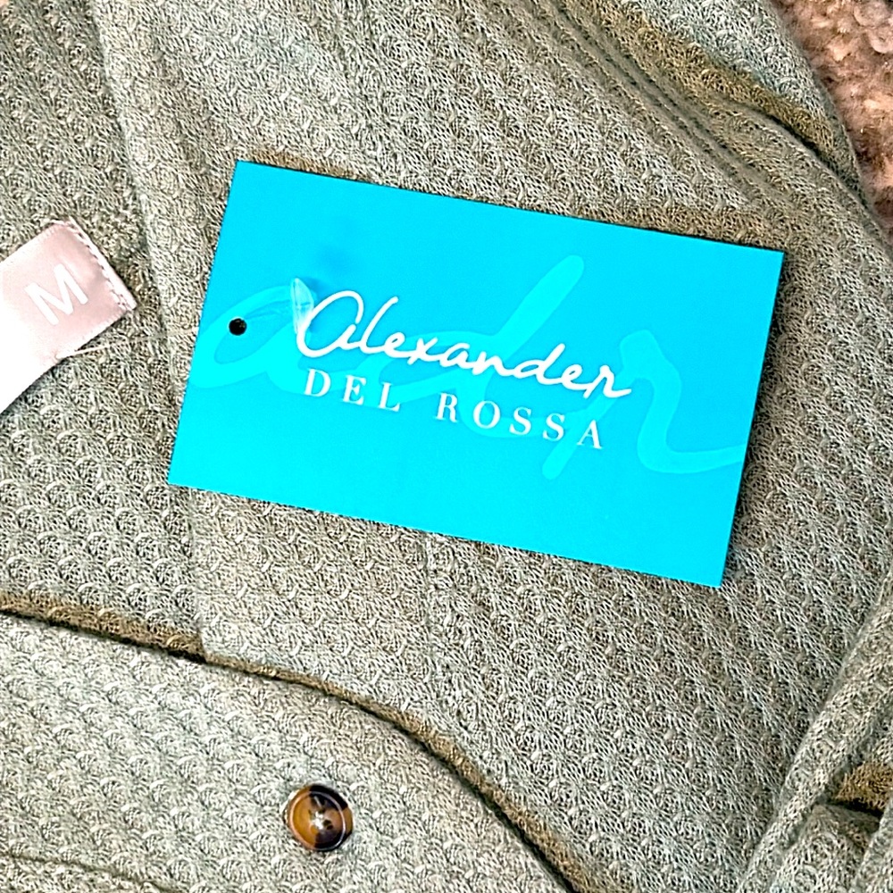 NWT Alexander Del Rossa Ribbed Knit Pajama Set - Picture 7 of 11